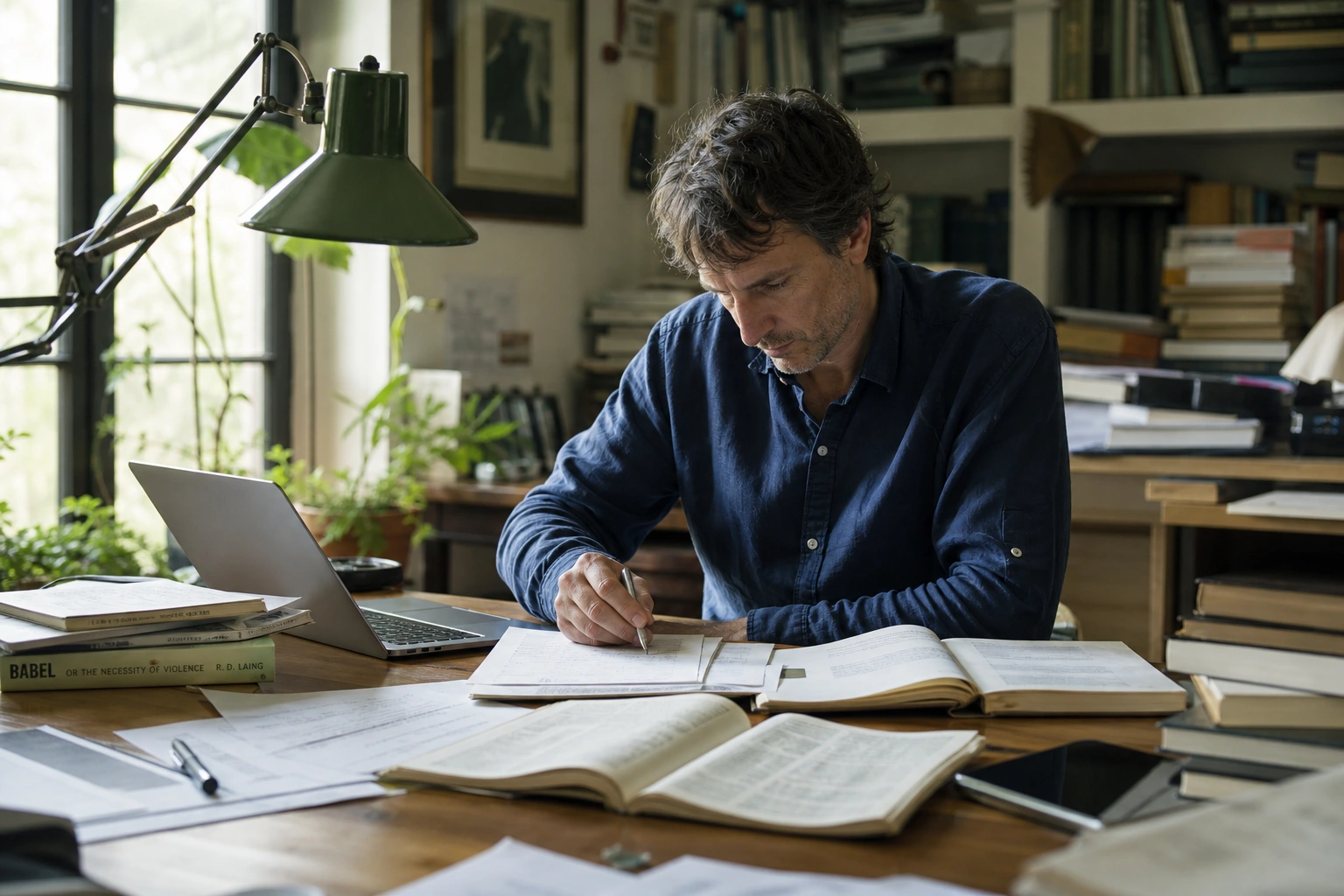 Ambiente editoriale di ricerca e approfondimento, simbolo di contenuti autorevoli